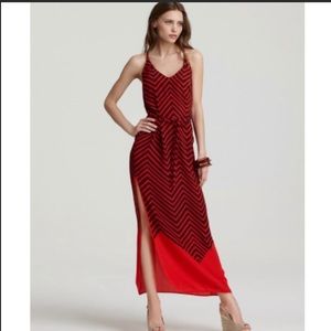 French Connection Chevron Ziggy Silk Maxi Dress